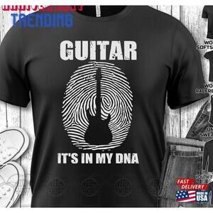 Electric Guitar Dna Fingerprint Rock Musician Band Gift Unisex Tshirt Classic